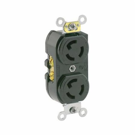 Leviton 15A Self-Grounding Duplex Locking Receptacle 2P 3W 125V 4700